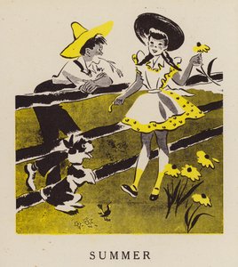 Sommer (farvelitografi) af English School