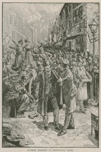 Søndagsmarked i Petticoat Lane af English School