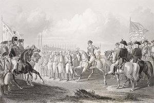 Overgivelse af Lord Cornwallis i Yorktown, Virginia, 19. oktober 1781 fra 