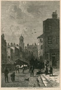 Swallow Street, London, under dens nedrivning af English School