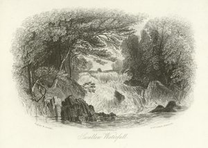 Swallow Waterfall, nær Betws-y-Coed, North Wales af English School