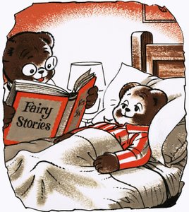 Teddybär im Bett von English School