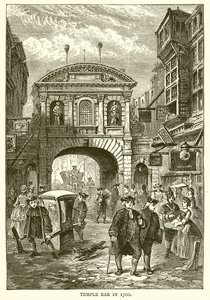 Temple Bar i 1700 af English School