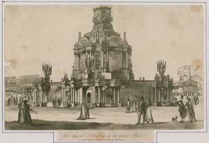 Temple of Concord opført for freden i 1814 af English School