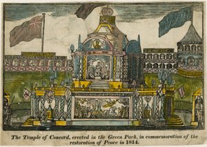 Tempel der Eintracht zur Feier des Friedens von 1814 von English School
