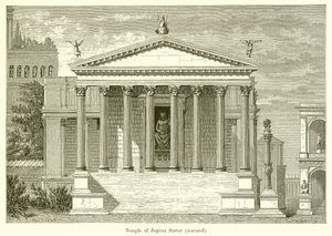 Temple of Jupiter Stator (restaureret) af English School