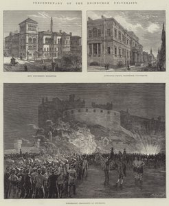 100-års jubilæum for Edinburgh University (gravering) af English School