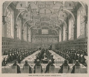Terminmiddag i Middle Temple Hall af English School