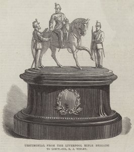 Vidnesbyrd fra Liverpool Rifle Brigade til oberstløjtnant R J Tinley (gravering) af English School
