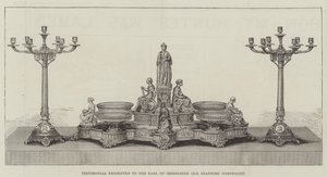Vidnesbyrd præsenteret for jarlen af Iddesleigh (Sir Stafford Northcote) (gravering) af English School