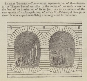Thames Tunnel (gravering) af English School