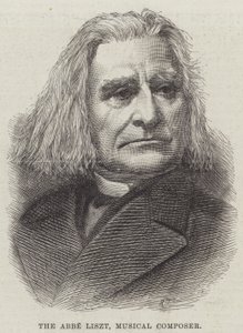The Abbe Liszt, musikalsk komponist (gravering) af English School