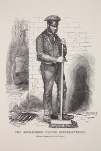 The Able-Bodied Pauper Street-Sweeper, fra daguerreotypiet af Richard Beard, illustration fra London Labor og London Poor af Henry Mayhew, pub. 1862 af English School