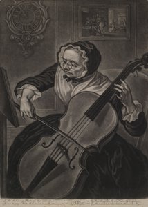 The Aged Trifler, ca. 1750 (mezzotint) af English School