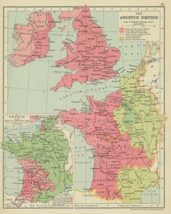 Det angevinske rige (farvelitografi) af English School