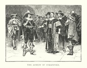 Arrestationen af Strafford (kobberstik) af English School