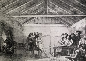 Arresten af Cato Street Conspirators den 23. februar 1820 af English School