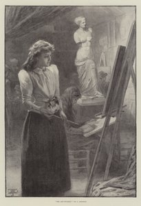 The Art Student (litho) af English School
