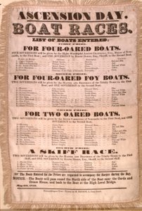 Ascension Day Boat Race-programmet, 6. maj 1850 (silke) af English School
