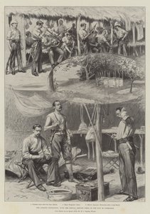 Ashanti-ekspeditionen med Special Service Corps på vej til Coomassie (litho) af English School