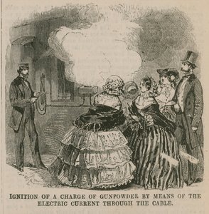 Das Atlantikkabel; Zündung einer Ladung Schießpulver von English School