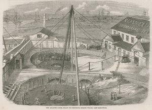 Atlanterhavskablet, klar til forsendelse, Moden Wharf, East Greenwich af English School