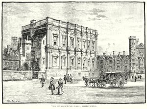 The Banqueting Hall, Whitehall (kobberstik) af English School
