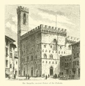 Bargello, det gamle Podesta-palads (gravering) af English School