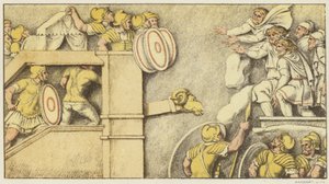 Den slagne vædder (farvelitografi) af English School