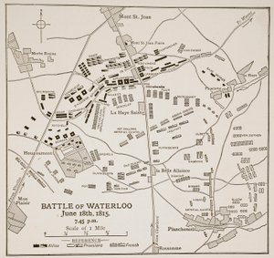 Slaget ved Waterloo, 18. juni 1815 af English School