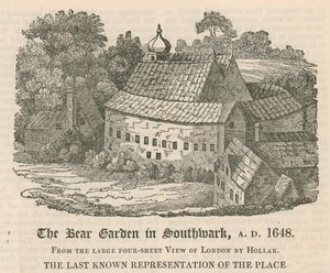 The Bear Garden i Southwark, AD 1648 af English School