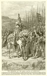 Begyndelsen af det store slag ved Agincourt