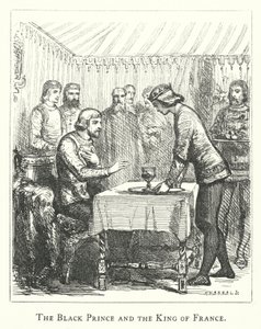 Den sorte prins og kongen af Frankrig (gravering) af English School