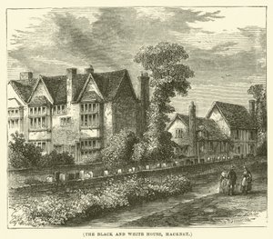 The Black and White House, Hackney (kobberstik) af English School