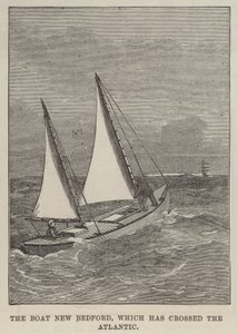 The Boat New Bedford, som har krydset Atlanten (gravering) af English School
