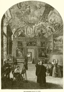 Borghese-paladset i Rom af English School