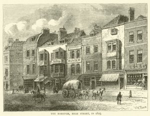 The Borough, High Street, i 1825 af English School