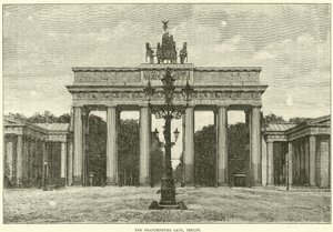 Brandenburger Tor, Berlin, 1870 af English School