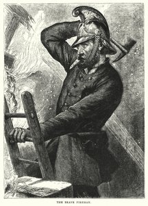 The Brave Fireman (gravering) af English School
