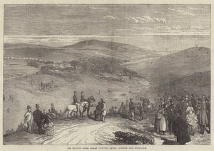 The Brighton Easter Monday Volunteer Review, Struggle near Rottingdean (gravering) af English School