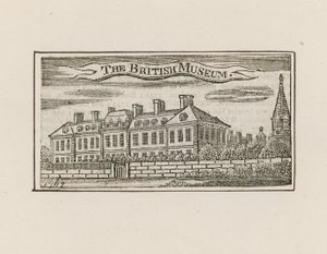 British Museum i Montague House af English School