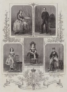 Prinsesse Alexandras brødre og søstre (gravering) af English School