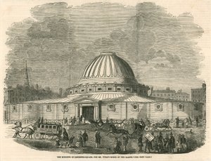 Bygningen på Leicester Square, til hr. Wylds model af jorden af English School