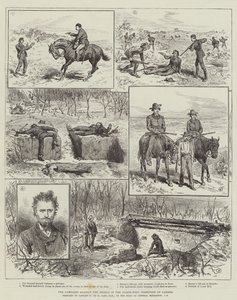 Kampagnen mod oprørerne i Canadas nordvestlige territorium (gravering) af English School