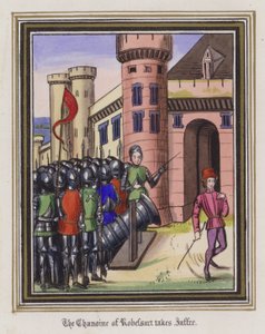 Kanonen af Robersac tager Jaffre (farvet gravering) af English School