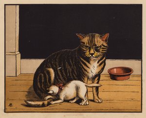 Die Katze (Farblithografie)