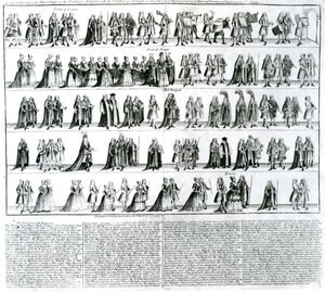Ceremonien for Prinsesse Royals bryllup med Prinsen af Orange, 1734 af English School
