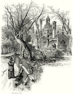 Certosa, Pavia (kobberstik) af English School