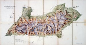 The Chain of Mont Blanc, fra en egentlig undersøgelse i 1863 af A. Adams Reilly, offentliggjort i A Record of Mountain Adventure and Scientific Observation for Alpine Club, 1865 af English School