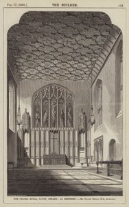 The Chapel Royal, Savoy, Strand, som restaureret, Mr Sydney Smirke, RA, arkitekt (gravering) af English School